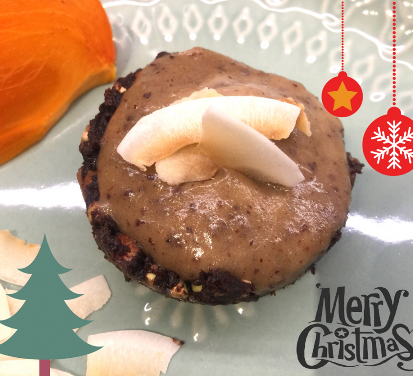 Tartelettes gourmandes kaki-caramel pour un Noel vegan